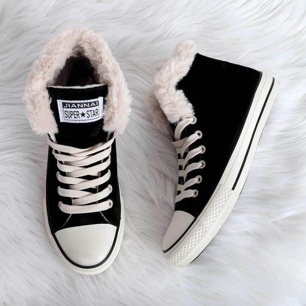 autumn and winter women's sports shoes new plus velvet canvas shoes warm cotton non-slip wear-resistant casual 35-43, Black
autumn and winter women's sports shoes new plus velvet canvas shoes warm cotton non-slip wear-resistant casual 35-43, Black