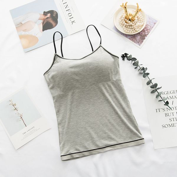 women summer off shoulder camisole slim camis strap female padded tank camisole, Black;white
women summer off shoulder camisole slim camis strap female padded tank camisole, Black;white