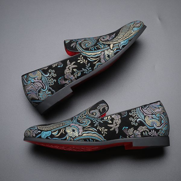 men handmade exquisite embroidery leather shoes colorful party dress shoes elegant man fashion casual flats plus size 48, Black
men handmade exquisite embroidery leather shoes colorful party dress shoes elegant man fashion casual flats plus size 48, Black