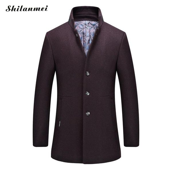 4xl winter men wool jacket men's single breasted thick solid wool coat warm stand collar urban blend coat, Black
4xl winter men wool jacket men's single breasted thick solid wool coat warm stand collar urban blend coat, Black