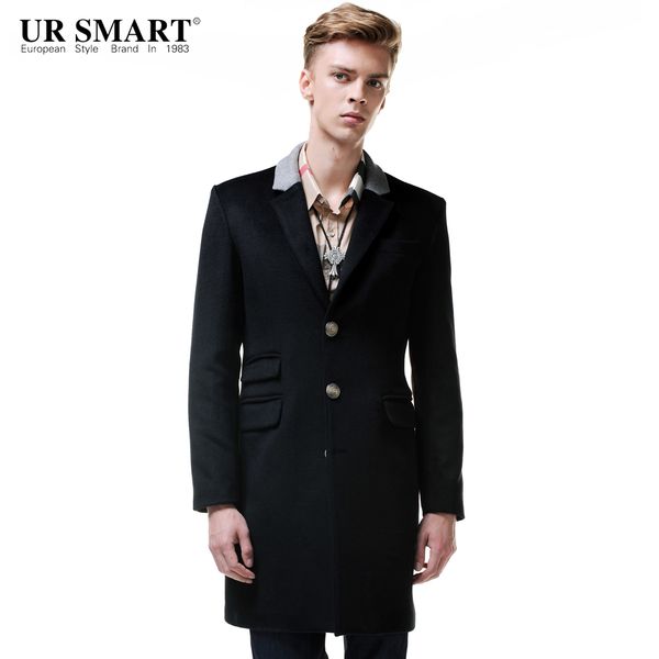 ursmart 2015 new arrival men's single-breasted wool coat jacket authentic black male coat
ursmart 2015 new arrival men's single-breasted wool coat jacket authentic black male coat