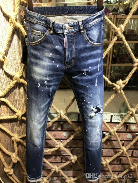 new popular casual men's denim coolguy jean embroidery pants holes jeans button pants long trousers 9318, Blue
new popular casual men's denim coolguy jean embroidery pants holes jeans button pants long trousers 9318, Blue