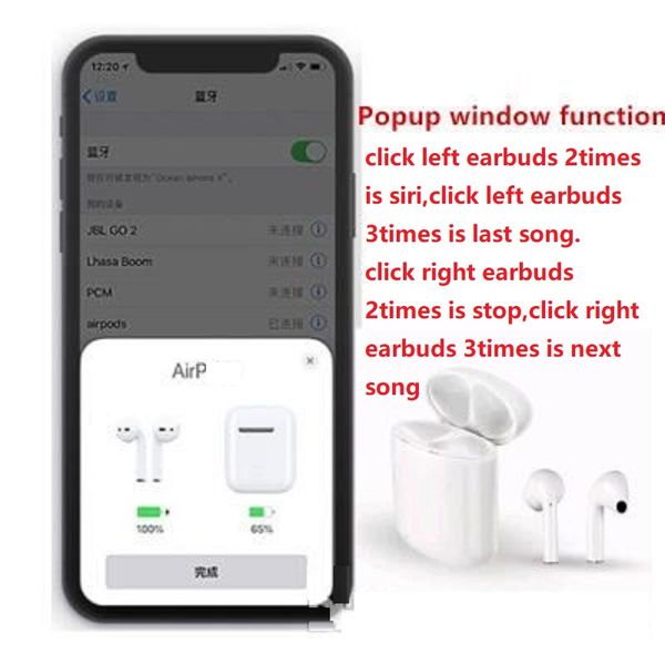 Pop up window connect with w1 air pod mini wirele bluetooth earphone earbud with charging box mic for iphone7 8 x
Pop up window connect with w1 air pod mini wirele bluetooth earphone earbud with charging box mic for iphone7 8 x