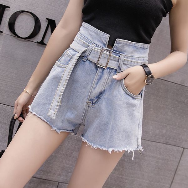 pockets button sashes women denim shorts high waist bleached jeans shorts loose fashion femme, Blue
pockets button sashes women denim shorts high waist bleached jeans shorts loose fashion femme, Blue