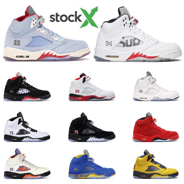 2020 stock x men basketball shoes 5s black white island green michigan laney blue fire red oreo sports sneaker size 7-13, White;red
2020 stock x men basketball shoes 5s black white island green michigan laney blue fire red oreo sports sneaker size 7-13, White;red