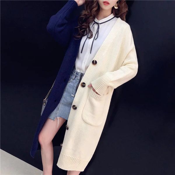 hsa 2018 winter new women long sweater cardigans black white patchwork punk streetwear knit cardigans single breasted long coat
hsa 2018 winter new women long sweater cardigans black white patchwork punk streetwear knit cardigans single breasted long coat