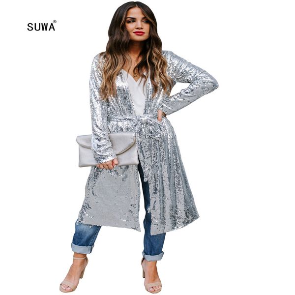 newon silver sequined patchwork loose long trench 2020 fashion streetwear women v neck long sleeve outerwear with sashes, Tan;black
newon silver sequined patchwork loose long trench 2020 fashion streetwear women v neck long sleeve outerwear with sashes, Tan;black