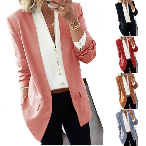 women casual style solid color coat long sleeve v neck plus size slim autumn suit blazers female 6 colors 2019 new, White;black
women casual style solid color coat long sleeve v neck plus size slim autumn suit blazers female 6 colors 2019 new, White;black