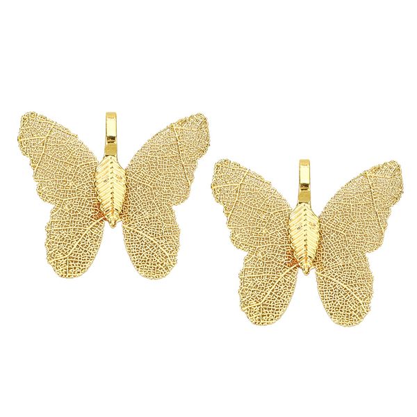 1 pair of natural plated butterfly pendants necklace jewelry earring charms assorted colors, Black
1 pair of natural plated butterfly pendants necklace jewelry earring charms assorted colors, Black