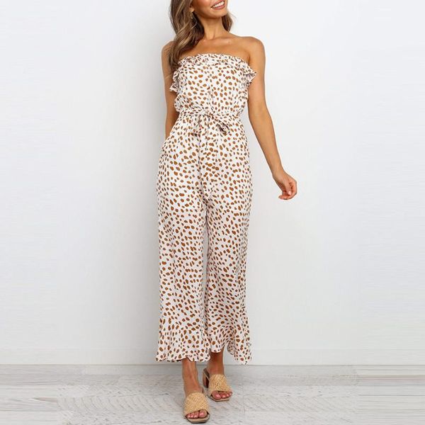 new women's jumpsuits rompers summer sweet print lace-up strapless jumpsuit casual wide legs jumpsuits, Black;white
new women's jumpsuits rompers summer sweet print lace-up strapless jumpsuit casual wide legs jumpsuits, Black;white