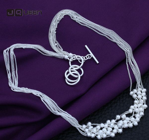 quality fashion fine jewelry 925 silver necklace six-line sand beads necklace fashion boutique women's
quality fashion fine jewelry 925 silver necklace six-line sand beads necklace fashion boutique women's