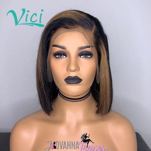 1b/27 human hair wigs pre plucked bleached knots lace front wigs short human hair bob frontal bob highlight wig, Black;brown
1b/27 human hair wigs pre plucked bleached knots lace front wigs short human hair bob frontal bob highlight wig, Black;brown