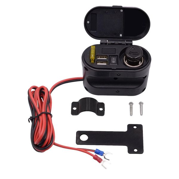 multifunctional motorcycle usb car cigaretter lighter phone charger waterproof cover voltage timetable display fused power cord
multifunctional motorcycle usb car cigaretter lighter phone charger waterproof cover voltage timetable display fused power cord