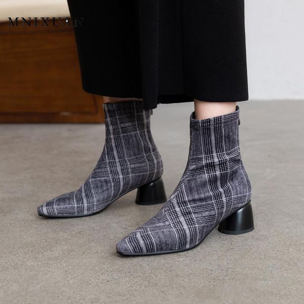 mnixuan fashion boots women 2019 new spring autumn square pointed toe high heels ankle boots block heel shoes ladies socks shoes, Black
mnixuan fashion boots women 2019 new spring autumn square pointed toe high heels ankle boots block heel shoes ladies socks shoes, Black
