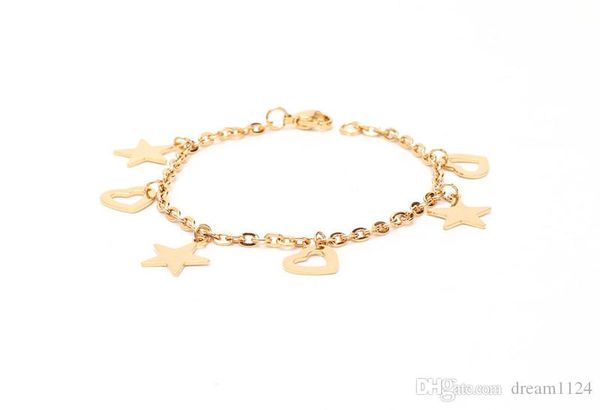 wholesale fashion charm five-pointed star bracelets for women gold plated stainless steel chain bracelet ing, Golden;silver
wholesale fashion charm five-pointed star bracelets for women gold plated stainless steel chain bracelet ing, Golden;silver