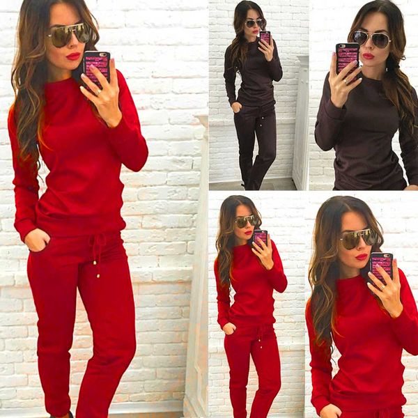 fashion autumn winter women 2 piece set solid color long sleeve + pants ladies fitness running shirt trousers ks-shipping, White
fashion autumn winter women 2 piece set solid color long sleeve + pants ladies fitness running shirt trousers ks-shipping, White