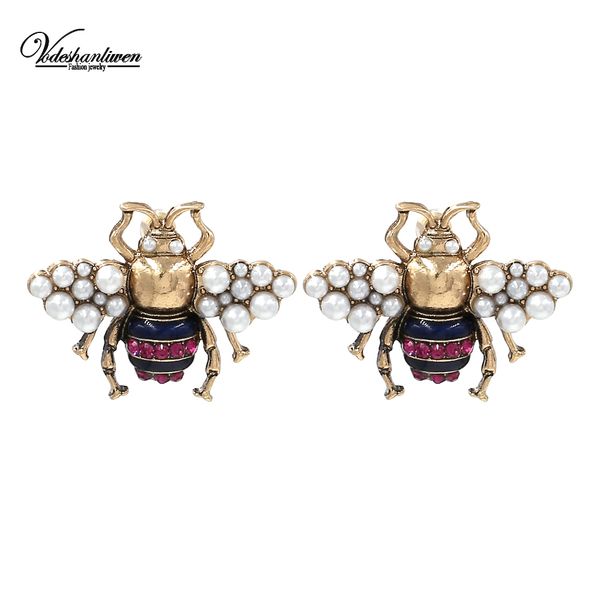 vodeshanliwen fashion imitation pearl bee earrings for women bohemian vintage insect stud earrings 2019 new jewelry, Golden;silver
vodeshanliwen fashion imitation pearl bee earrings for women bohemian vintage insect stud earrings 2019 new jewelry, Golden;silver