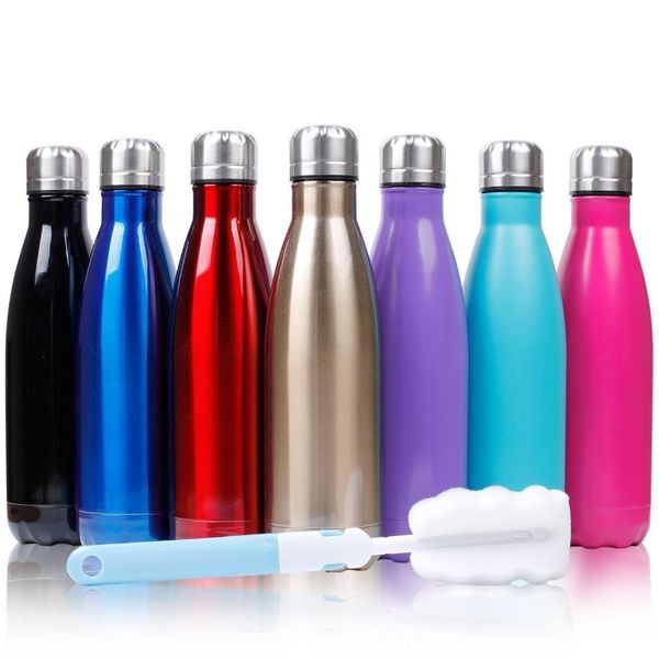 500ml water bottle 1 litre leakproof sport water bottle bpa large capacity with cleaning brush fruit recipe for outdoor
