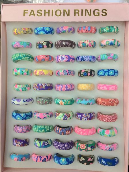 6MM 8MM Fimo Brand Rings For Women Men Soft Pottery printing Ethnic Fashion finger Rings Fashion Jewelry in Bulk Mix Size and Styles
6MM 8MM Fimo Brand Rings For Women Men Soft Pottery printing Ethnic Fashion finger Rings Fashion Jewelry in Bulk Mix Size and Styles