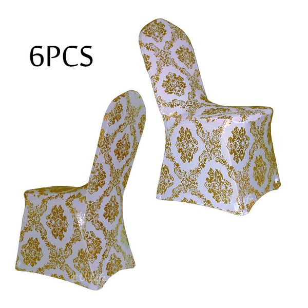 6pcs metallic chair covers for weddings bronzing gold printed banquet dining chair covers for event party decors
6pcs metallic chair covers for weddings bronzing gold printed banquet dining chair covers for event party decors