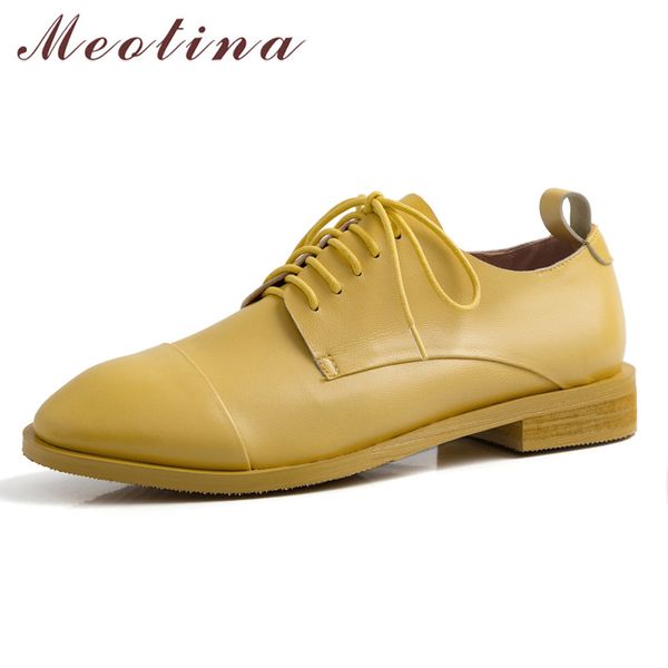 meotina autumn flats women shoes natural genuine leather flat derby shoes real leather lace up round toe female size 34-39, Black
meotina autumn flats women shoes natural genuine leather flat derby shoes real leather lace up round toe female size 34-39, Black