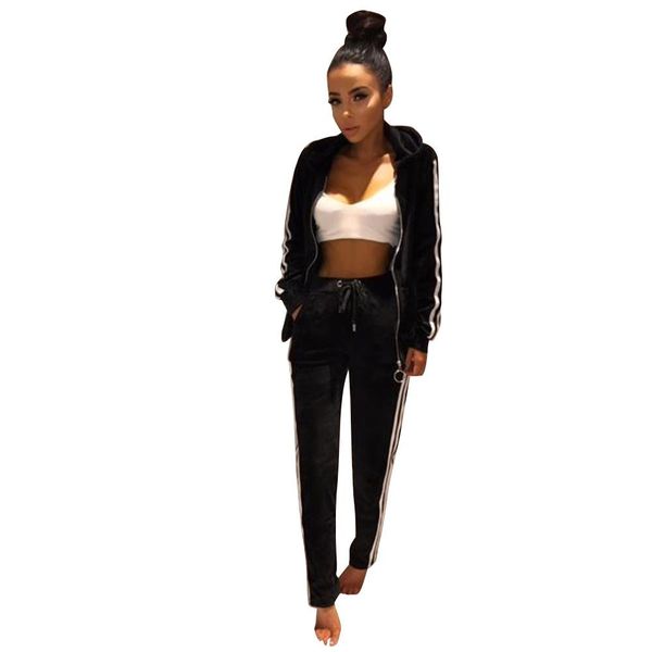 solid new women casual two piece outfits hooded long sleeve patchwork velvet zipper coat and long slim pants set tracksuits convention, Gray
solid new women casual two piece outfits hooded long sleeve patchwork velvet zipper coat and long slim pants set tracksuits convention, Gray
