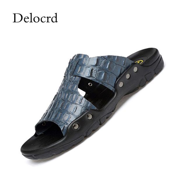 cow split men summer slippers alligator design embossed leather for men holiday shoes comfortable big size 38-48 beach sandals, Black
cow split men summer slippers alligator design embossed leather for men holiday shoes comfortable big size 38-48 beach sandals, Black