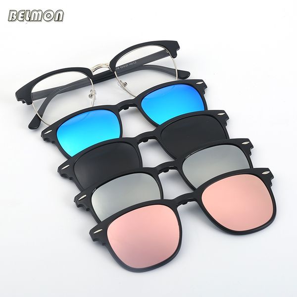 fashion spectacle frame eyeglasses men women with polarized clip on sunglasses magnetic glasses male myopia optical rs2218, Black
fashion spectacle frame eyeglasses men women with polarized clip on sunglasses magnetic glasses male myopia optical rs2218, Black