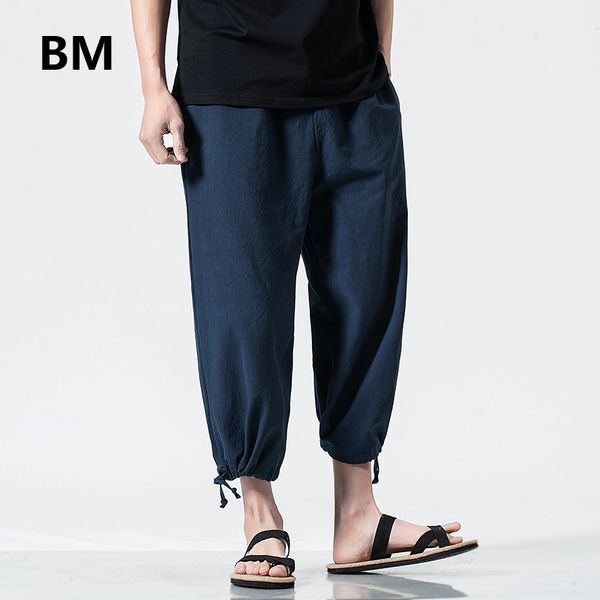 summer ankle-length pants chinese style harem pants drawstring jogger male japanese streetwear trousers plus size men, Black
summer ankle-length pants chinese style harem pants drawstring jogger male japanese streetwear trousers plus size men, Black