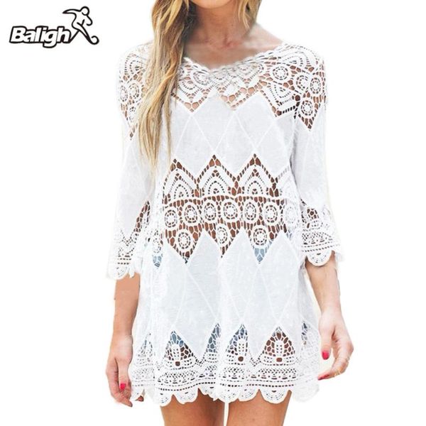 balight swimsuit lace hollow crochet beach bikini cover up 3/4 sleeve women swimwear beach dress white tunic shirt
balight swimsuit lace hollow crochet beach bikini cover up 3/4 sleeve women swimwear beach dress white tunic shirt