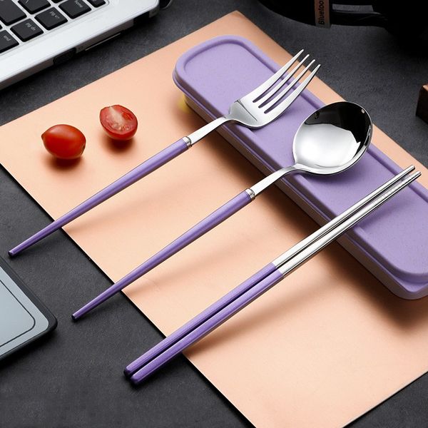 stainless steel portable tableware student travel meal box three-piece set fork spoon chopsticks set wheat rose gold flatware
stainless steel portable tableware student travel meal box three-piece set fork spoon chopsticks set wheat rose gold flatware