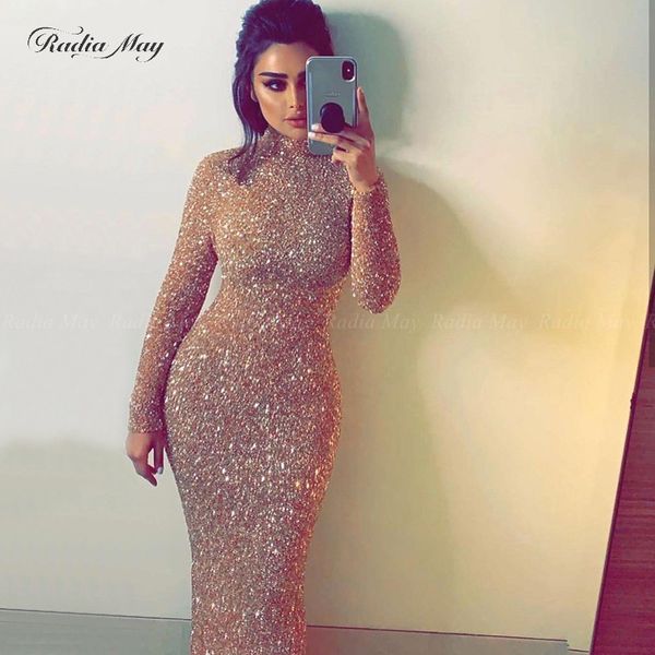 luxury rose gold sequin dubai evening dresses long sleeves high neck arabic muslim formal gowns women long prom dresses 2019, White;black
luxury rose gold sequin dubai evening dresses long sleeves high neck arabic muslim formal gowns women long prom dresses 2019, White;black