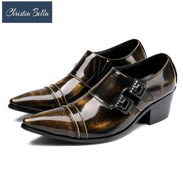 christia bella brand classic buckle strap mens dress shoes genuine leather comfortable brown male social high heels oxford shoes, Black
christia bella brand classic buckle strap mens dress shoes genuine leather comfortable brown male social high heels oxford shoes, Black