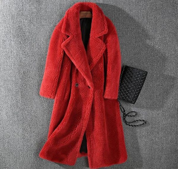 ins lapel neck meifeng sheep shearing fur long coats double breasted outdoor cold resistant women fur coats with cashmere lining, Black
ins lapel neck meifeng sheep shearing fur long coats double breasted outdoor cold resistant women fur coats with cashmere lining, Black