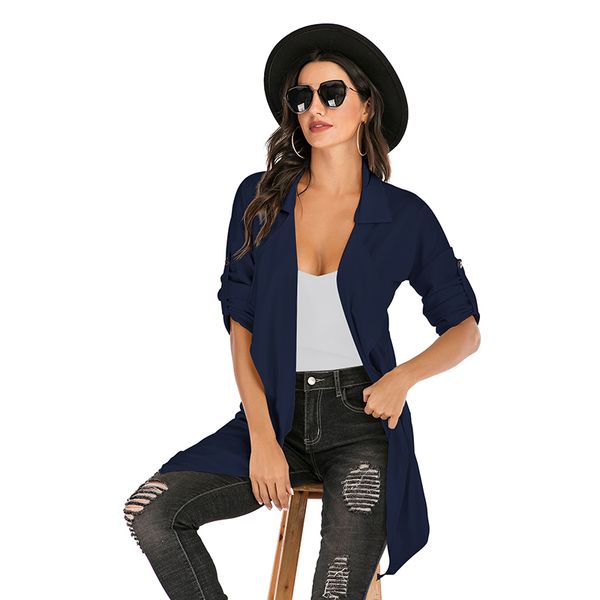 solid ladies 2019 women short sleeve lapel coats office jacket cloak blazer coat spring and autumn new arrival, Tan;black
solid ladies 2019 women short sleeve lapel coats office jacket cloak blazer coat spring and autumn new arrival, Tan;black