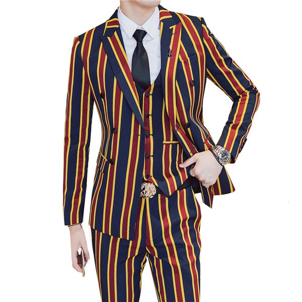 slim fit double breasted suit 2019 latest coat pant designs skinny men slim prom stripe suits british wind wedding luxe 3 piece, White;black
slim fit double breasted suit 2019 latest coat pant designs skinny men slim prom stripe suits british wind wedding luxe 3 piece, White;black
