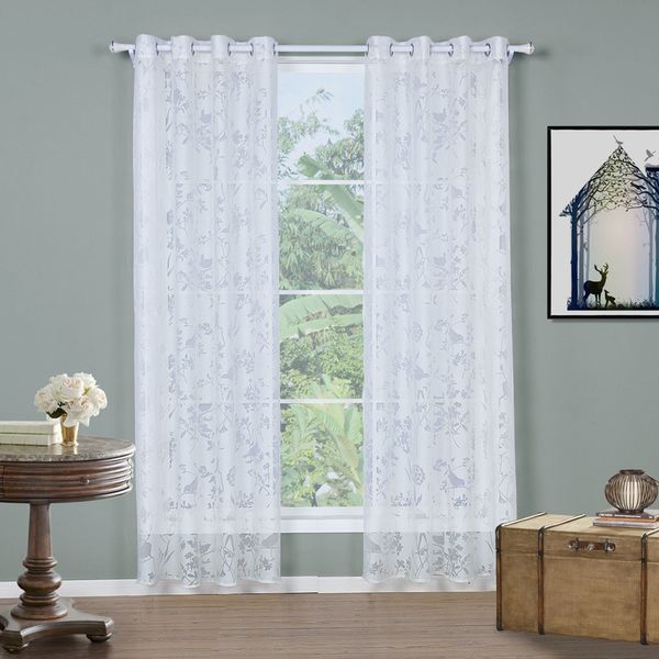 sunnyrain 1-piece burnt-out white tulle curtain for living room drape bedroom curtains translucidus punching cotinas 
sunnyrain 1-piece burnt-out white tulle curtain for living room drape bedroom curtains translucidus punching cotinas