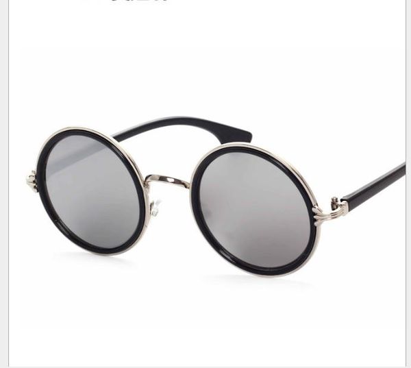 retro mirror reflector small round frame sunglasses european and american sunglasses, White;black
retro mirror reflector small round frame sunglasses european and american sunglasses, White;black