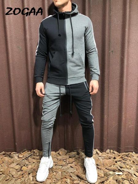 zogaa new popular sports suit men's fashion hip-hop hit color hooded jacket + pants two-piece suit hot, Gray
zogaa new popular sports suit men's fashion hip-hop hit color hooded jacket + pants two-piece suit hot, Gray