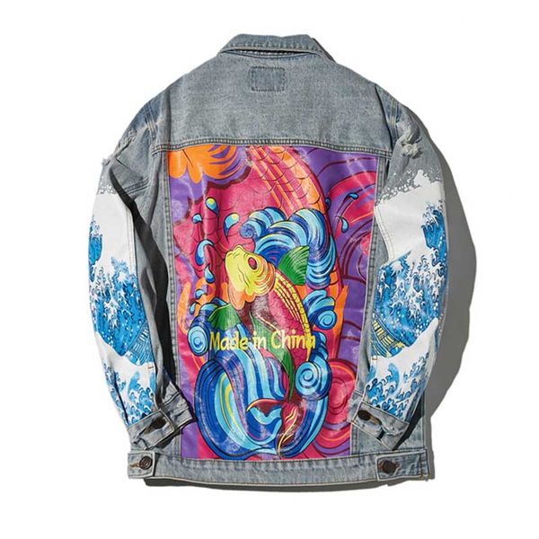 mcikkny fashion men's hip hop denim jackets pattern printed jeans jackets male streetwear coats, Black;brown
mcikkny fashion men's hip hop denim jackets pattern printed jeans jackets male streetwear coats, Black;brown