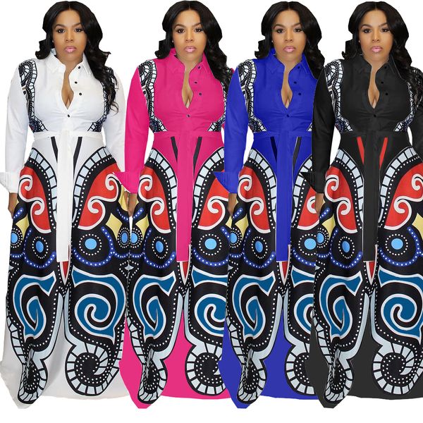ladies wearing dresses dresses for womens ladies designcostume full skirt button long sleeve butterfly print dress, White;black
ladies wearing dresses dresses for womens ladies designcostume full skirt button long sleeve butterfly print dress, White;black
