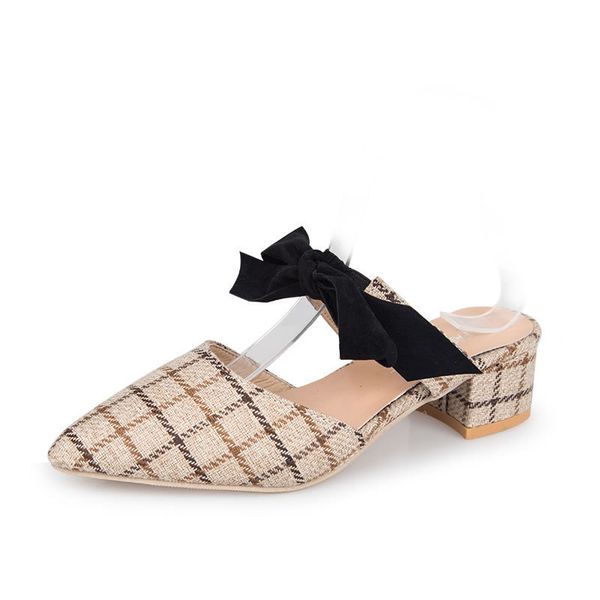 fashion summer slippers women shoes woman mules 2020 new pointed toe square high heels plaid ladies slippers plus size, Black
fashion summer slippers women shoes woman mules 2020 new pointed toe square high heels plaid ladies slippers plus size, Black