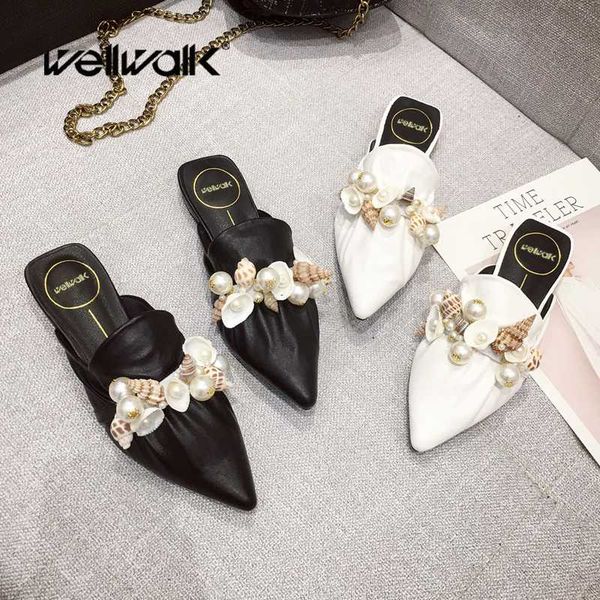 flower decoration mules shoes women slippers low metal heel female fashion slides pointed toe ladies spring summer shoe woman, Black
flower decoration mules shoes women slippers low metal heel female fashion slides pointed toe ladies spring summer shoe woman, Black
