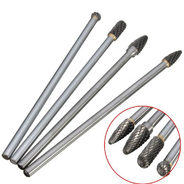 4pcs working tungsten steel long burr set grinding head drill bits shank rotary files double cut milling tool carving 150-160mm
4pcs working tungsten steel long burr set grinding head drill bits shank rotary files double cut milling tool carving 150-160mm