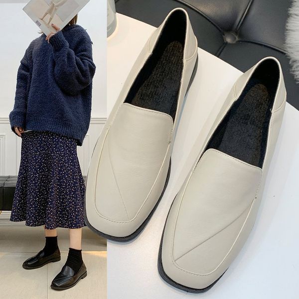 retro woman shoes oxfords women's casual female sneakers flats square toe slip-on shallow mouth leather dress slip on fabric, Black 
retro woman shoes oxfords women's casual female sneakers flats square toe slip-on shallow mouth leather dress slip on fabric, Black
