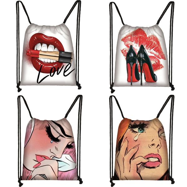 retro sad girl lip lipstick 3d drawstring bag female travel rucksack school bags harajuku large capacity storage bags
retro sad girl lip lipstick 3d drawstring bag female travel rucksack school bags harajuku large capacity storage bags