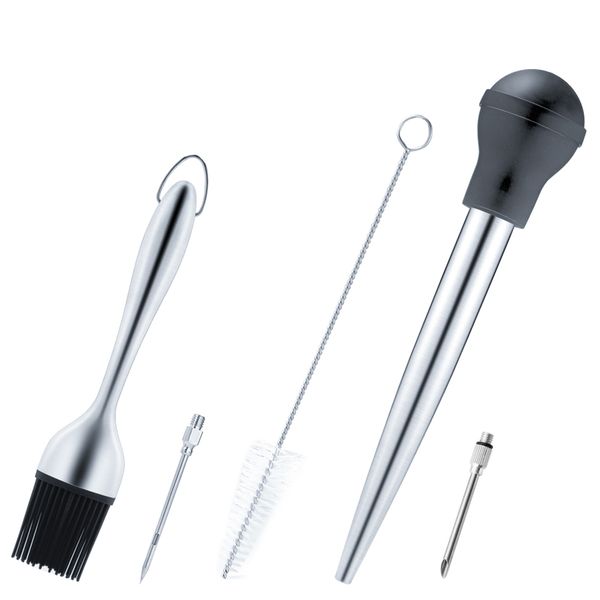 kitchen stainless steel needle meat injector set outdoor easy clean cleaning brush turkey seasoning bbq silicone tool baster
kitchen stainless steel needle meat injector set outdoor easy clean cleaning brush turkey seasoning bbq silicone tool baster