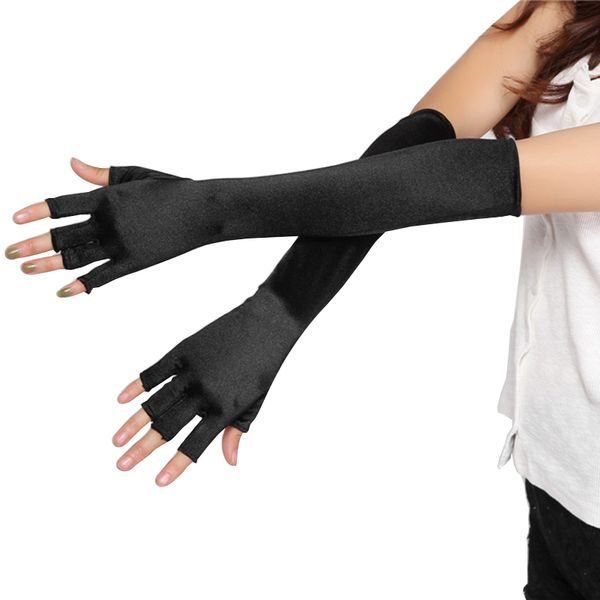 new fashion women elbow length satin fingerless gloves black gothic punk opera stage catwalk show bar gloves accessories, Blue;gray
new fashion women elbow length satin fingerless gloves black gothic punk opera stage catwalk show bar gloves accessories, Blue;gray