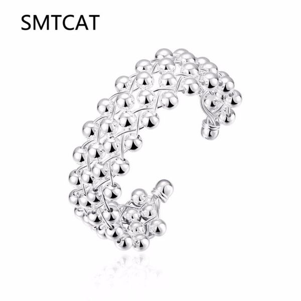 smtcat gift silver plated bangles diameter7cm grape beads small ball bangle women bracelet factory wholesale 925 stamp, Black
smtcat gift silver plated bangles diameter7cm grape beads small ball bangle women bracelet factory wholesale 925 stamp, Black