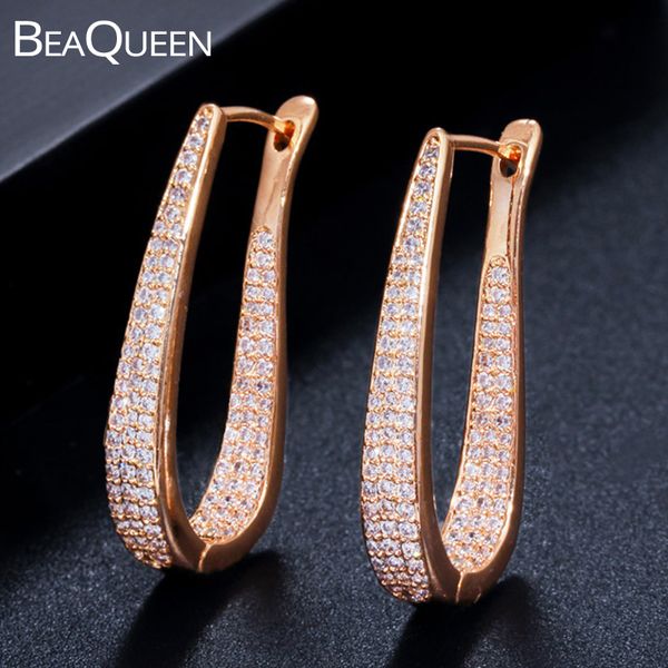 beaqueen luxury shiny cubic zircon crystal paved setting long dubai gold hoop earrings fashion jewelry for women party gift e314, Golden;silver
beaqueen luxury shiny cubic zircon crystal paved setting long dubai gold hoop earrings fashion jewelry for women party gift e314, Golden;silver